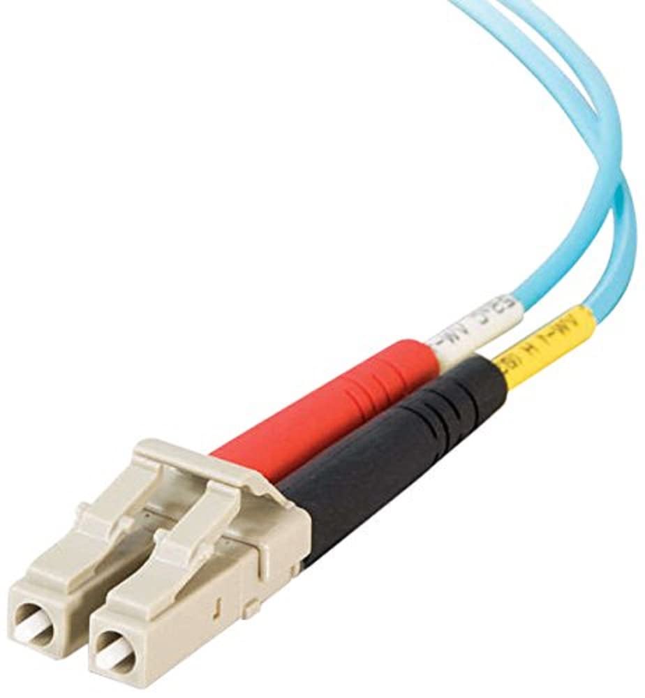 C2G OM3 LC-LC Duplex Multimode Fiber Optic Patch Cable 10Gb 50/125 PVC