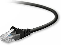Belkin Cat5e Snagless 2ft Ethernet Patch Cable - RJ45 - Black