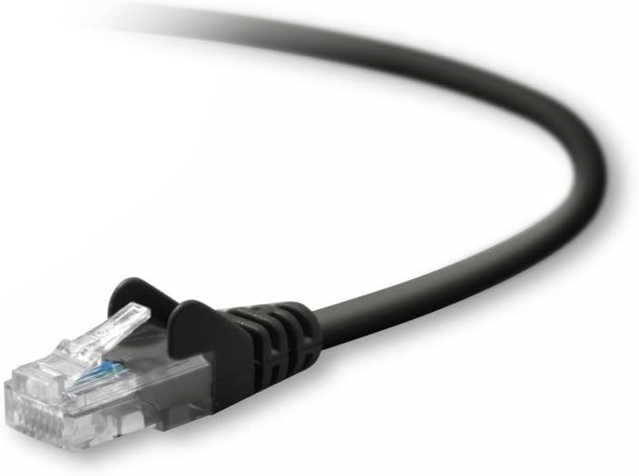 Belkin Cat5e Snagless 2ft Ethernet Patch Cable - RJ45 - Black