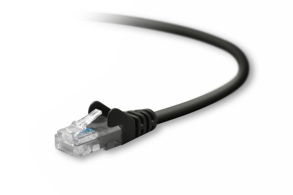 Belkin Cat5e Snagless 2ft Ethernet Patch Cable - RJ45 - Black