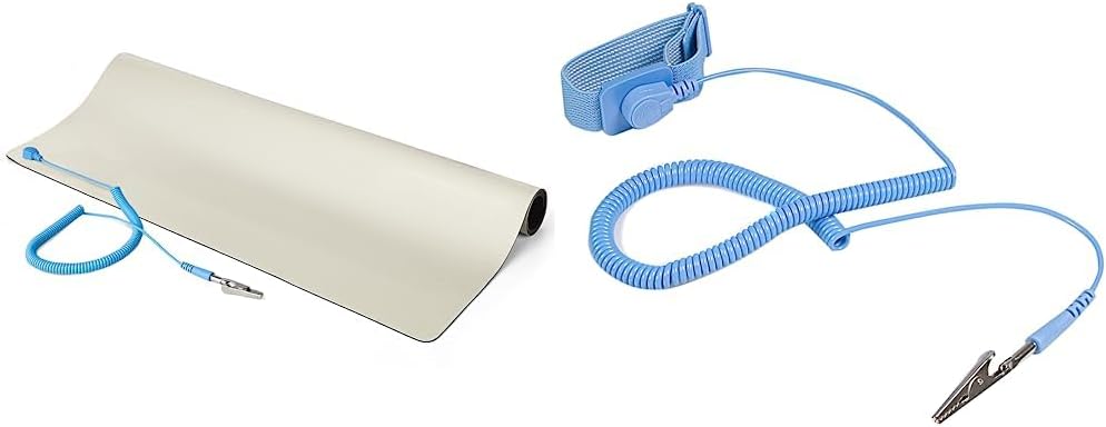 StarTech.com Anti Static Mat & ESD Wrist Strap with Grounding Wire - Anti-Static Wrist Band (SWS100)