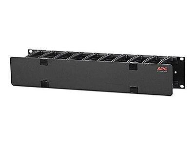 APC by Schneider Electric Horizontal Cable Manager, 2U x 4" Deep, Single-Sided with Cover