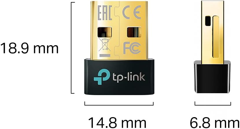 TP-Link USB Bluetooth Adapter for PC, Bluetooth 5.0/5.3 Dongle Receiver, Plug and Play, Nano Design, EDR & BLE