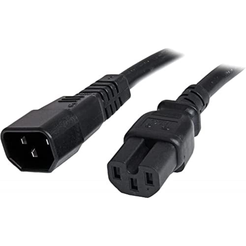 StarTech.com Heavy Duty IEC 60320 C14 to C15 Power Cord, 14AWG 15A 250V, UL Listed