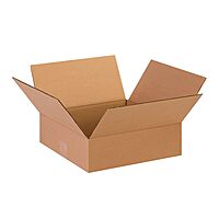 Partners Brand Flat Corrugated Boxes, 13in x 13in x 4in, Kraft, Pack Of 25