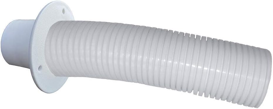 Trident Marine 4' White Stern Flex Hose w/Transom Flange