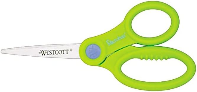 Westcott Ant-Microbial Kids Scissors, 5in, Pointed, Assorted Colors