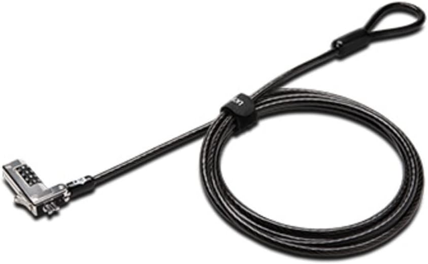 Kensington Slim Combo Lock for Standard Slot - Resettable - 4-Digit - Carbon Steel - for Notebook