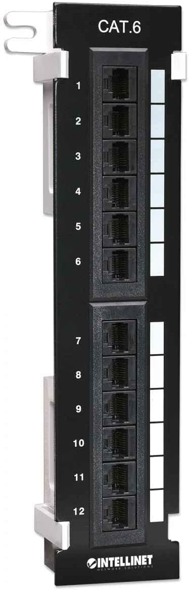 INTELLINET Cat6 UTP Patch Panel - Installer Grade Gold Contacts - Black