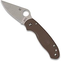 Spyderco Para 3 Lightweight Folding Utility Pocket Knife with 2.93" CPM 15V Sprint Run Steel Blade and Brown FRN Handle