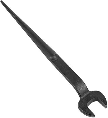 Klein Tools Heavy Nut Spud Wrench, Connecting Bar Lock Collar - 1-1/4" Bolt, 7/8" Round Bar