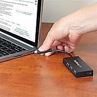 StarTech.com 4-Port USB 3.0 Hub - Powered USB 3.0 Hub - USB-C to 1x USB-C and 3X USB-A Adapter - USB 3.0 (5Gbps) - USB-C Port Expander, TAA (HB30C3A1CFB)