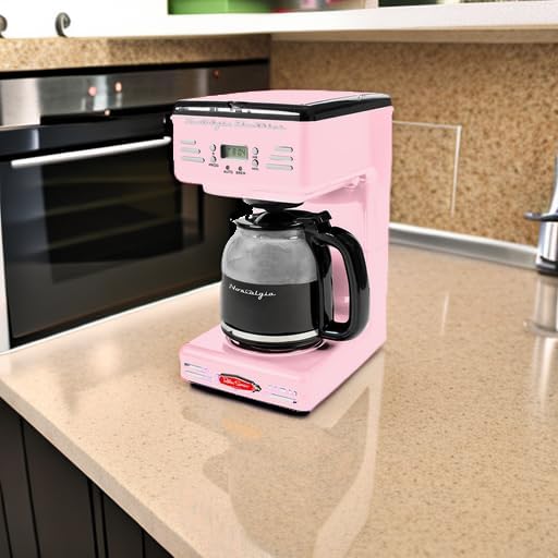 Nostalgia Retro 12-Cup Programmable Coffee Maker With LED Display, Automatic Shut-Off & Keep Warm, Pause-And-Serve Function