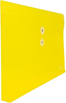 JAM PAPER Plastic Envelopes with Button & String Tie Closure - 12 Pack
