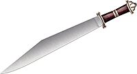 Cold Steel Damascus Long Sax, Unknown, 17 1/4",Brown