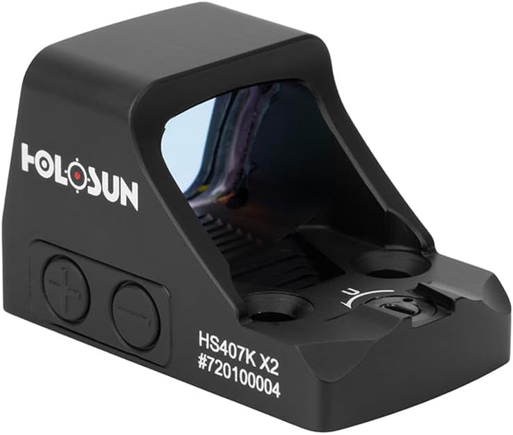 HOLOSUN HS407K X2 Red 6 MOA Dot Open Reflex Optical Sight for Subcompact Pistols