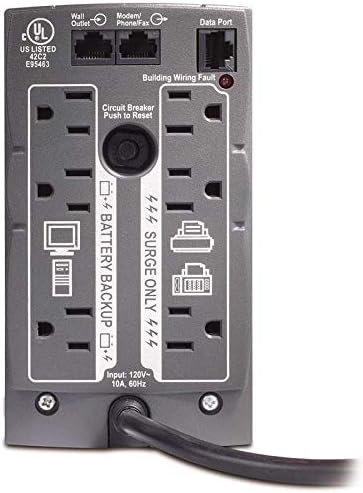 APC Back-UPS CS 500VA (BK500BLK) Battery Backup & Surge Protector