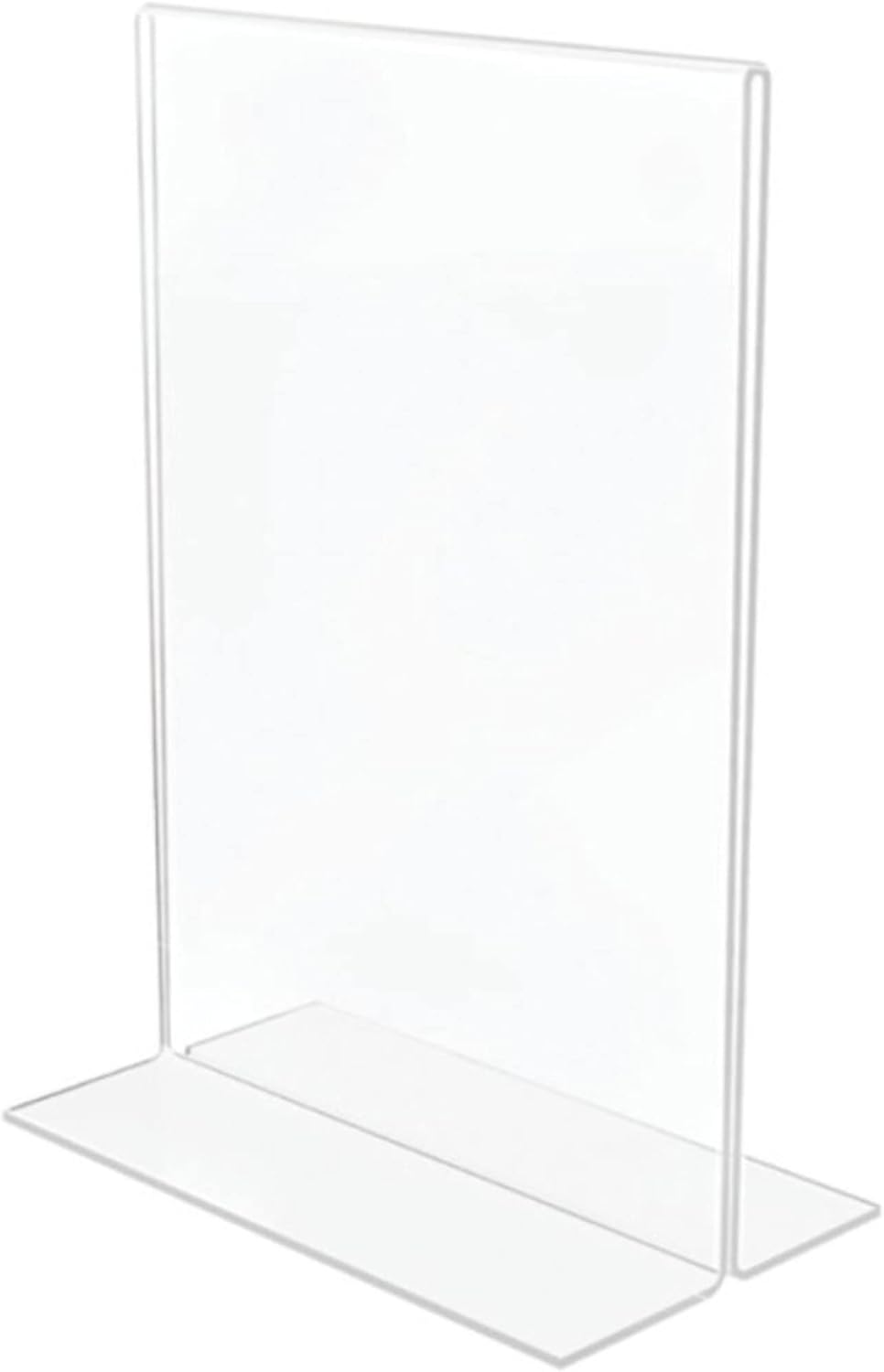 Office Depot Brand Stand-Up Sign Holder, Vertical, 7inH x 5inW, Clear, 69101