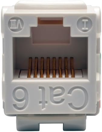 TRIPP LITE Cat6/5e White Wallplate Keystone Jack, Punch-Down/RJ45 F TAA GSA (N238-001-WH)