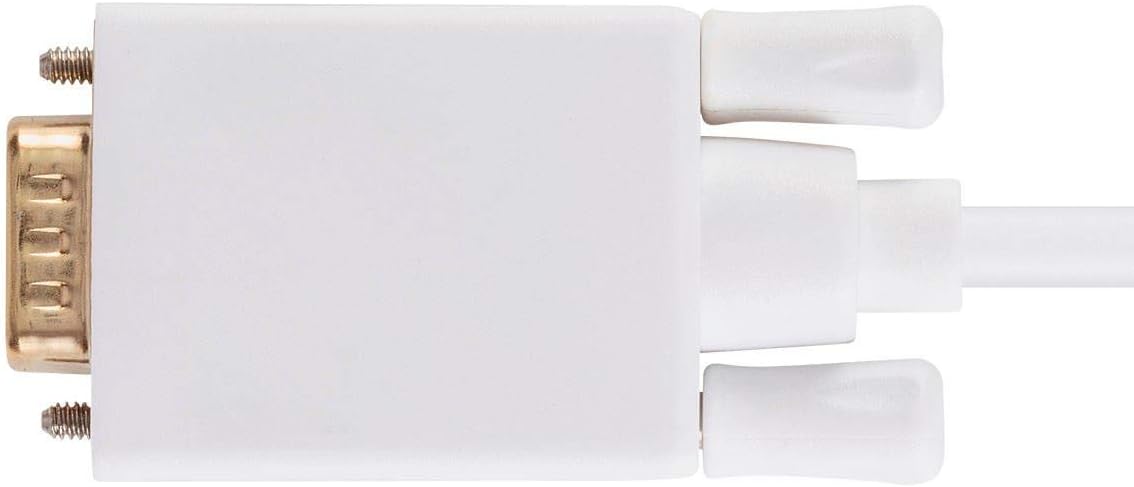 Monoprice Video Cable - 10 Feet - White | 32AWG Mini Display Port to VGA Cable