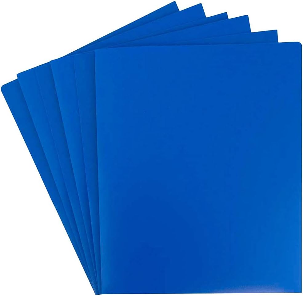 JAM Paper Heavy-Duty 2-Pocket Plastic Presentation Folders - Letter Size