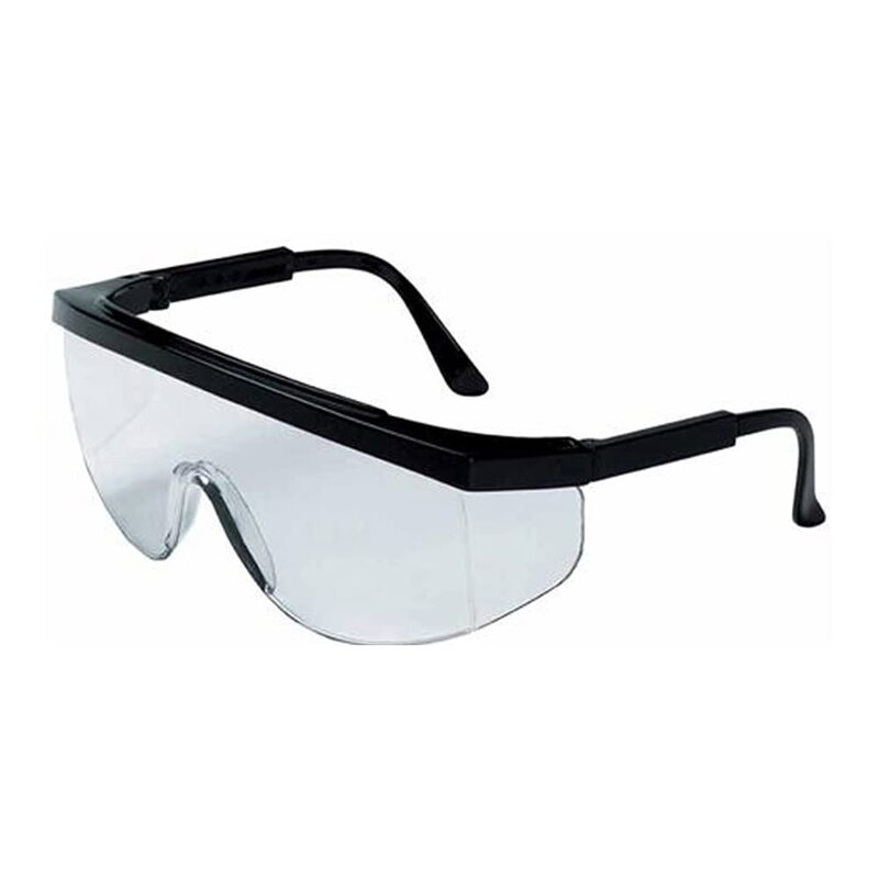 Crews Glasses 135-TK120 Tomahawk Safety Glass with Blue Frame, Clear Lens