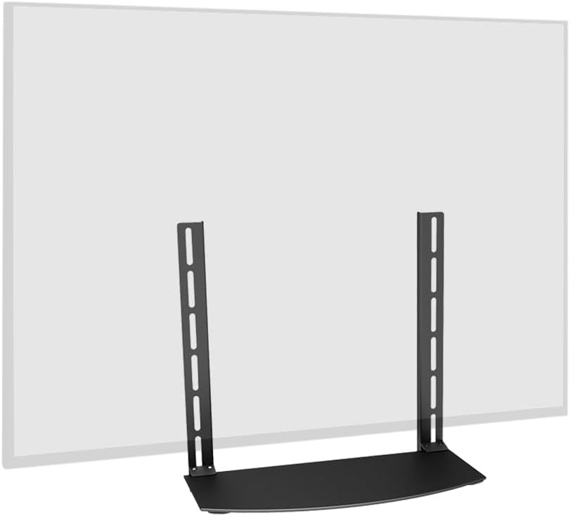 Monoprice TV Mounted Glass Shelf, Allows Above or Below TV Mounting of Blu-Ray Player, Cable Box, Game Console