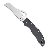 Spyderco Byrd Gooney Lockback Folding Pocket Knife with 9Cr14MoV Stainless Steel Blade and Gray G-10 Handle - PlainEdge - BY24GPGY