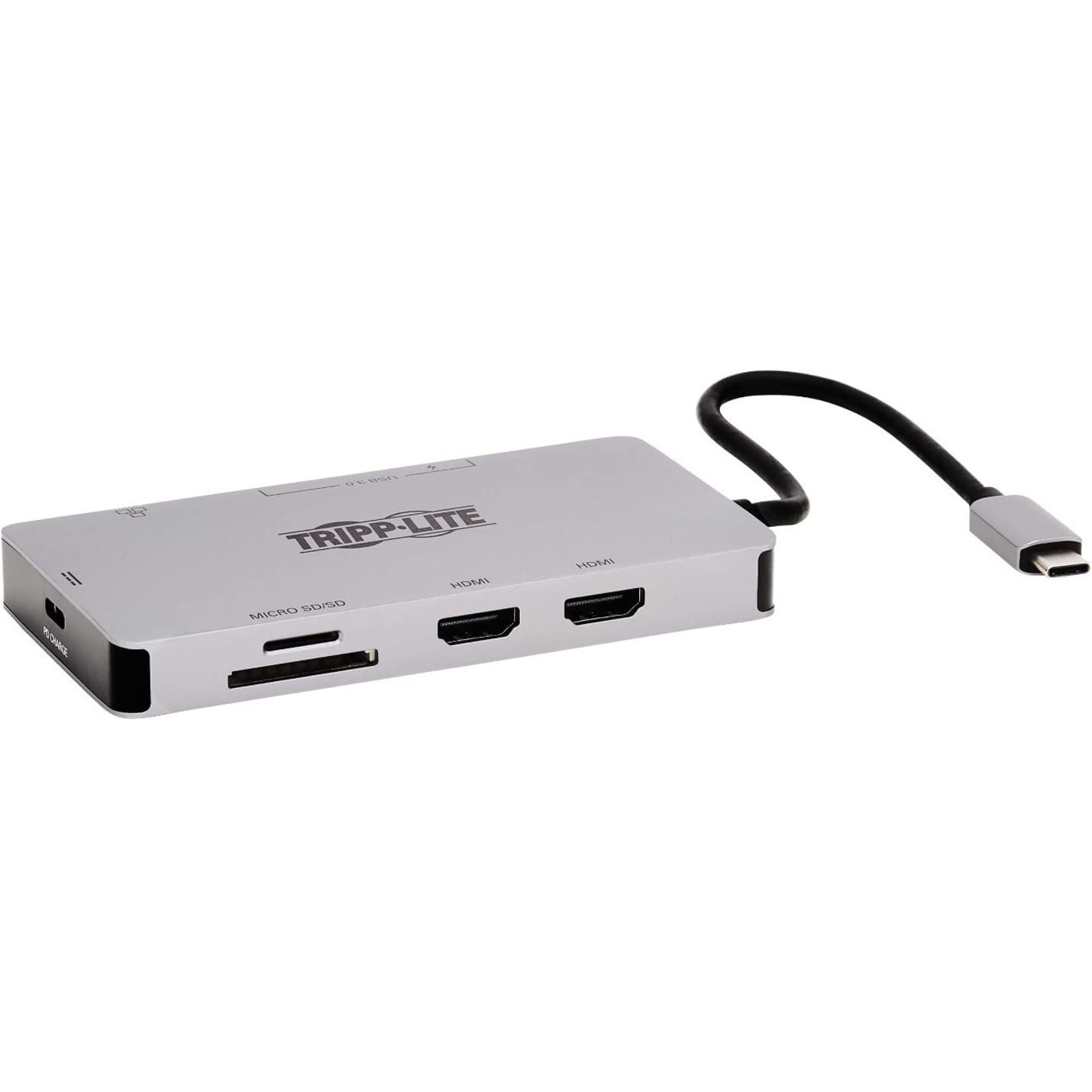 Tripp Lite USB-C Two-Monitor HDMI Laptop/Phone Docking Station, 4K @ 60 Hz (4:4:4), USB-A Hub, Gigabit Network Port