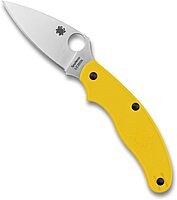 Spyderco Salt UK Penknife with 2.93" LC200N Steel Blade and Lightweight FRN Yellow Handle - PlainEdge - C94PYL