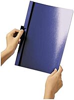 Vinyl DuraClip Report Cover w/Clip, Letter, Holds 30 Pages, Clear/Black, 25/Box