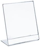 Azar Displays Acrylic L-Shaped Sign Holders, Clear - Pack of 10