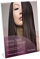 Office Depot Brand Slanted Sign Holder, Vertical, 11inH x 8 1/2inW, Clear