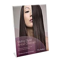 Office Depot Brand Slanted Sign Holder, Vertical, 11inH x 8 1/2inW, Clear