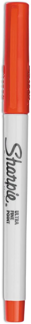 Sharpie Permanent Ultra-Fine Point Markers, Red, Pack of 12 Markers