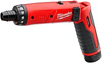 Milwaukee 2101-22 M4 1/4 Hex Screwdriver Kit W/2 Bat Tool + 2 Batteries