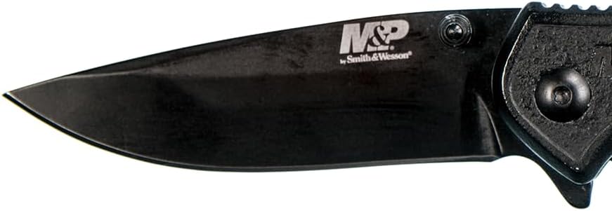Smith & Wesson M&P Bodyguard 6.5in Stainless Steel Folding Knife with 2.75in Clip Point Blade and Nylon Handle for Outdoor