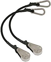 TACO Marine COK-0020-2 Shock Cord with Pulley - 12", Pair, Black, Standard