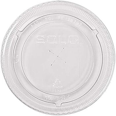 Dart PETE Flat Straw-Slot Cold Cup Lids, 16 - 24 Oz, Clear, Pack Of 1,000 Lids