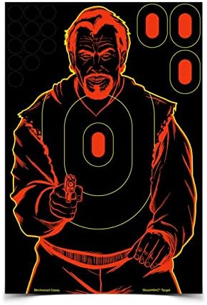 BIRCHWOOD CASEY Shoot-N-C Bad Guy Silhouette Reactive Self-Adhesive Targets