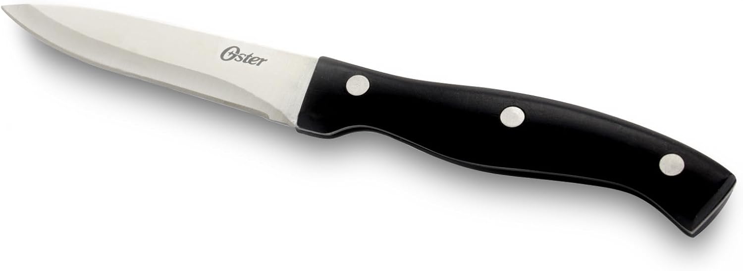 OSTER Stainless-Steel Cutlery Knife Set with Wooden Block