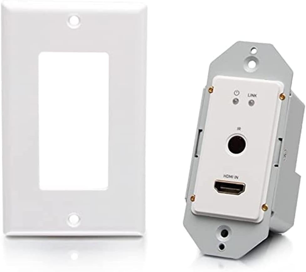 C2G 4K HDMI HDBaseT + RS232 and IR Single Gang Wall Plate Transmitter