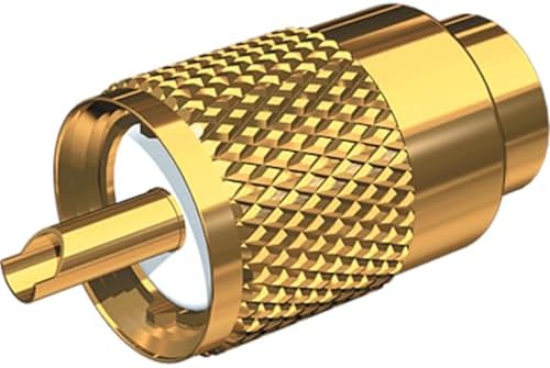 Shakespeare PL-259-8X-G Solder-Type Connector w/UG176 Adapter & DooDad® Cable Strain Relief f/RG-8X Coax