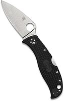 Spyderco Leafjumper Lightweight Mid-Sized Pocket Knife with VG-10 Stainless Steel and Black FRN Handle - PlainEdge - C262BK
