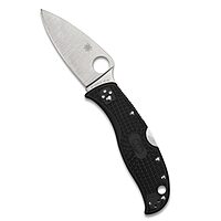 Spyderco Leafjumper Lightweight Mid-Sized Pocket Knife with VG-10 Stainless Steel and Black FRN Handle - PlainEdge - C262BK