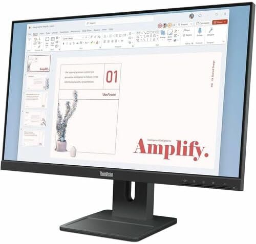 Lenovo ThinkVision E24-40 24" Class Full HD LED Monitor - 16:9 - Raven Black - 23.8" Viewable - IPS - 1920 x 1080 - 100 Hz