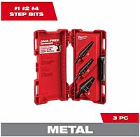 Milwaukee 48-89-9221 3 Piece Step Drill Bit Set, 1/8"–7/8", HSS