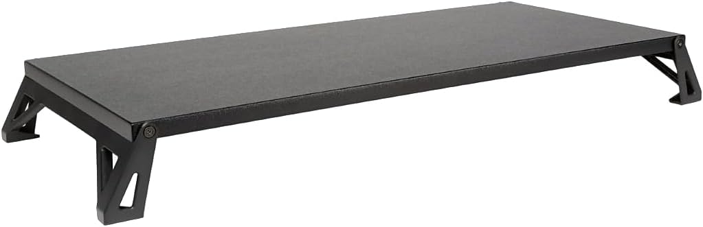Allsop Lo Riser Monitor Stand, for 32" Monitors, 24" X 11" X 2" to 3", Black, Supports 30 Lb
