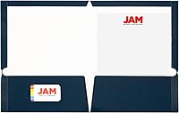 JAM PAPER Laminated Two-Pocket Glossy Presentation Folders - Letter Size