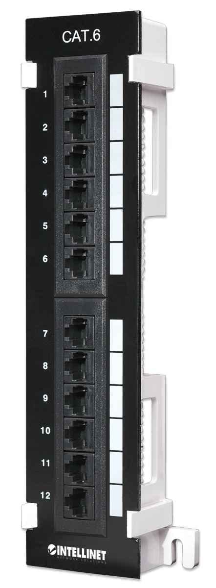 INTELLINET Cat6 UTP Patch Panel - Installer Grade Gold Contacts - Black